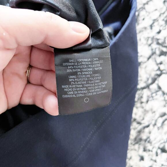 T Tahari Navy Pencil Skirt - Picture 7 of 8